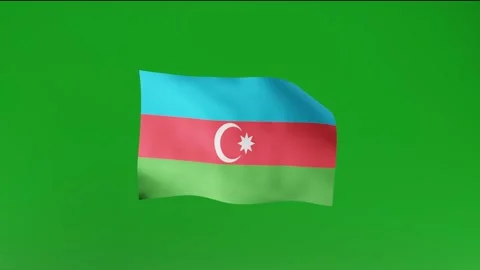 Flag of Azerbaijan Stock Footage 162025809