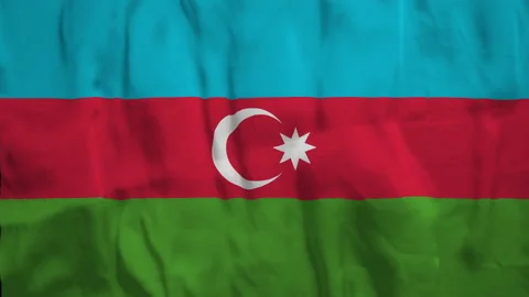 Flag of Azerbaijan Stock Footage 202246856