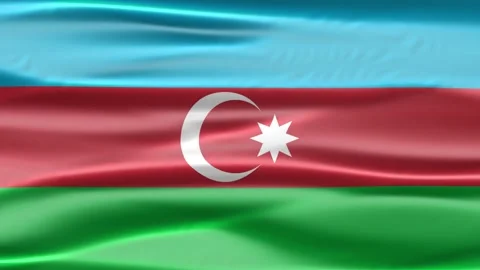 Flag of Azerbaijan Video stock 327825206