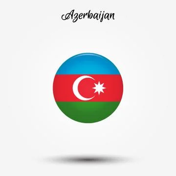 Flag of Azerbaijan icon Stock Illustration