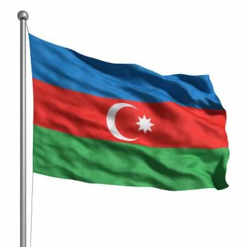 Flag of azerbaijan Illustrazione stock