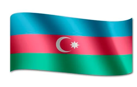 Flag of azerbaijan Stock Illustration