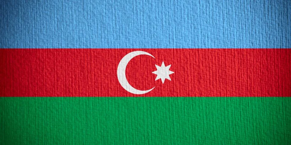 Flag of Azerbaijan Illustrazione stock