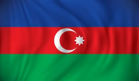 Flag of Azerbaijan Stock Illustration