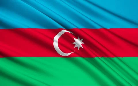 Flag of Azerbaijan Stock Illustration
