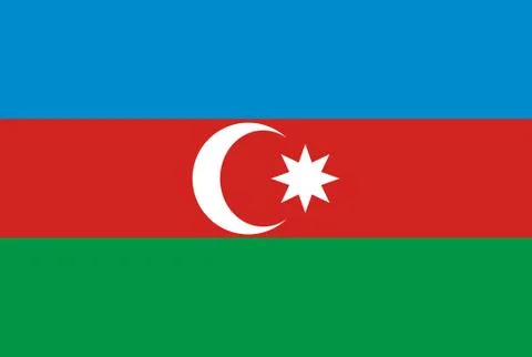 The flag of Azerbaijan Stock Illustration
