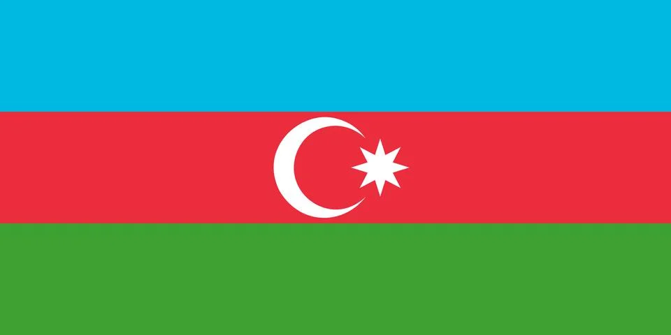Flag of Azerbaijan. Stock Illustration