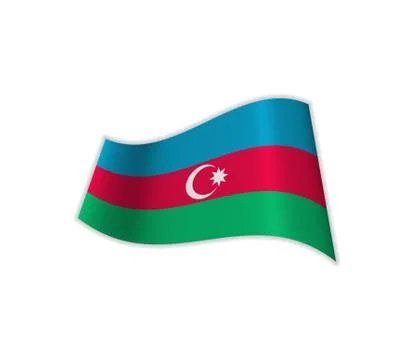 The Flag Of Azerbaijan. Stock Illustration