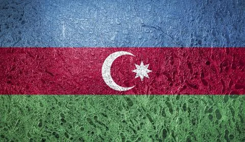 Flag of Azerbaijan Illustrazione stock