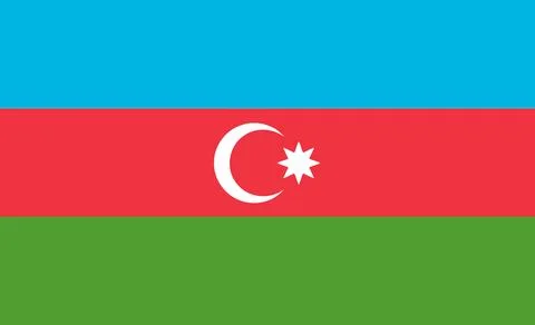 Flag of Azerbaijan Stock Illustration