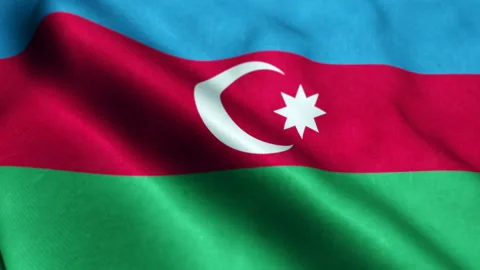 Flag of Azerbaijan - loop Видео 206150686