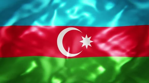 Flag of Azerbaijan looping 3D animation Stock Footage 144041300