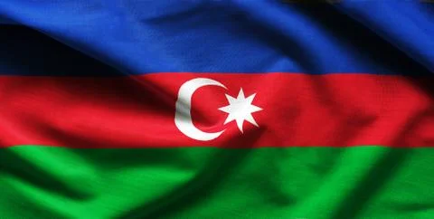 Flag of Azerbaijan Stockfoto's