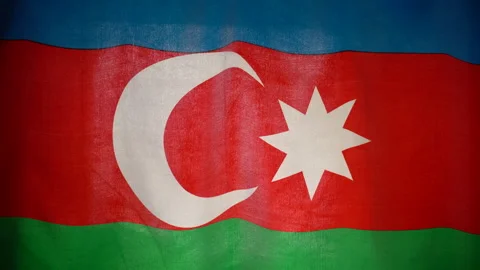 Flag of Azerbaijan Republic in 4k format Stock Footage 243524494