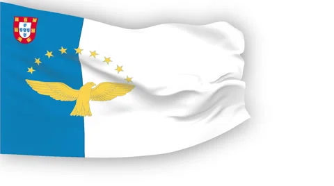 Flag of Azores Stock Footage 1052128