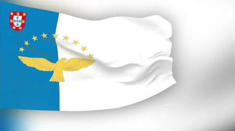 Flag of Azores Stock Footage 1052136