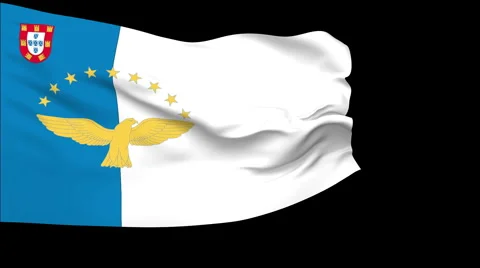 Flag of Azores Stock Footage 1053698