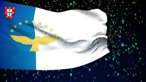 Flag of Azores Stock Footage 1053708