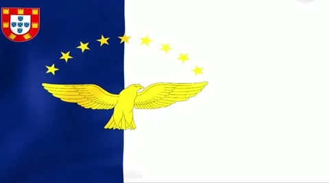 Flag Of Azores Stock Footage 11364513