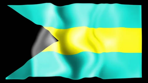 Flag of Bahama Stock Footage 46595091