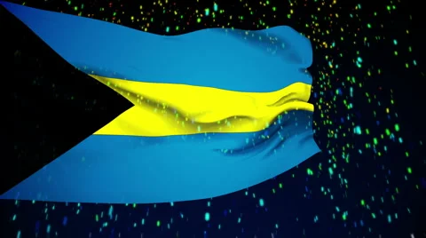Flag of Bahamas Stock Footage 1053723
