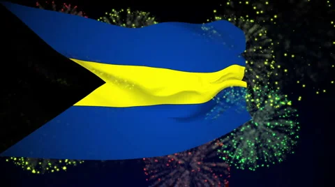 Flag of Bahamas Video stock 1053726