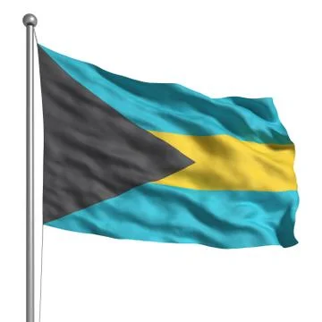 Flag of the bahamas Stock Illustration