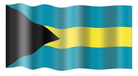 Flag of Bahamas Stock Illustration