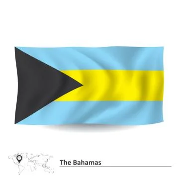 Flag of Bahamas Stock Illustration