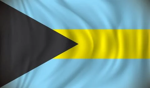 Flag of Bahamas Stock Illustration
