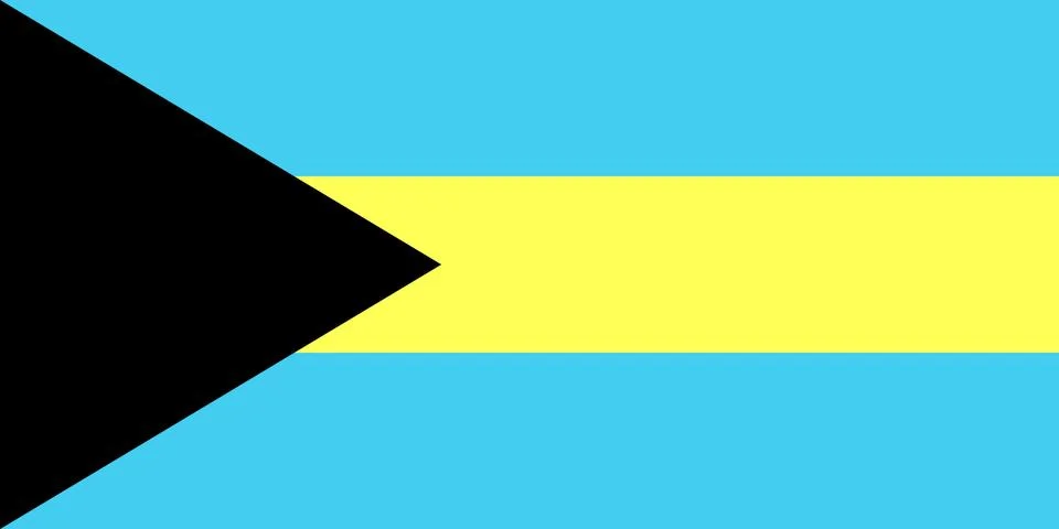 Flag of Bahamas Illustrazione stock