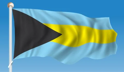 Flag of Bahamas Stock Illustration