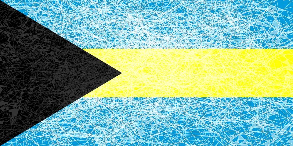 Flag of Bahamas. Illustrazione stock