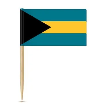 Flag of the Bahamas Stock Illustration