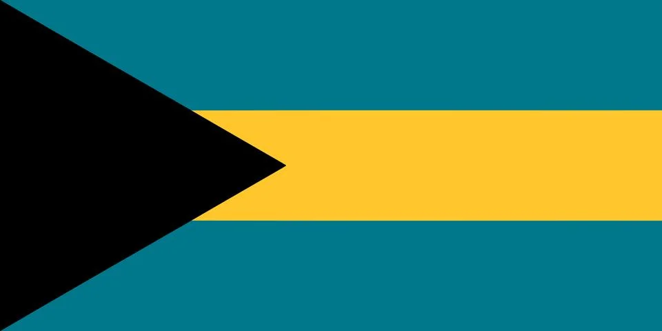Flag of the Bahamas Stock Illustration