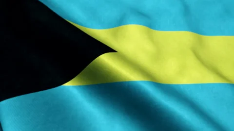 Flag of Bahamas - Seamless loop Видео 206150613
