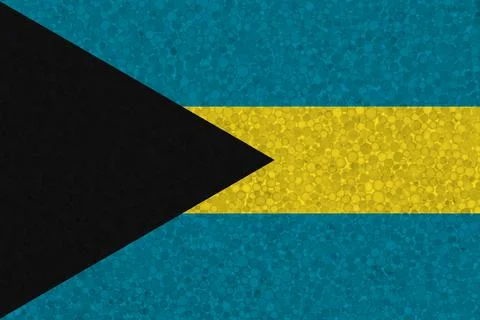 Flag of the Bahamas on styrofoam texture Stock Illustration