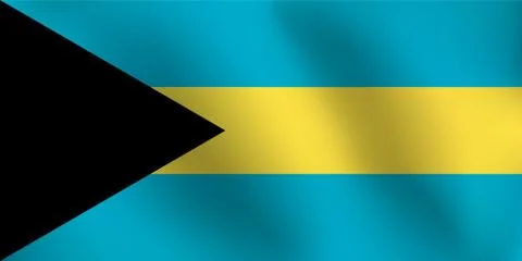 Flag of Bahamas - Vector Illustration Stock Illustration