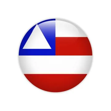Flag Bahia on button Illustrazione stock