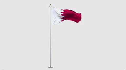 Flag Bahrain 05 4K Stockbeeldmateriaal 310280070