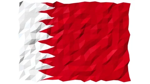 Flag of Bahrain 3D Wallpaper Animation 스톡 동영상 80410455