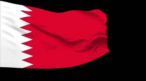 Flag of Bahrain Video stock 1053834