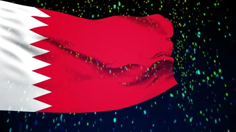 Flag of Bahrain Video stock 1053850