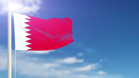 Flag of Bahrain Video stock 1053859
