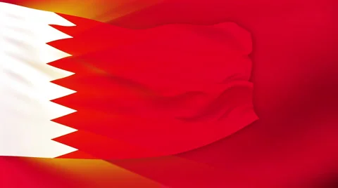 Flag of Bahrain Video stock 1053865