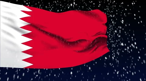 Flag of Bahrain Video stock 1053879
