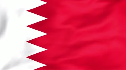 Flag Of Bahrain Stock Footage 11355221