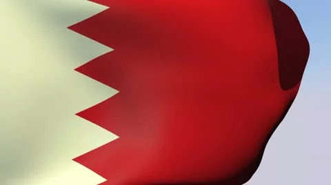 Flag of Bahrain HD Stock Footage 14040265
