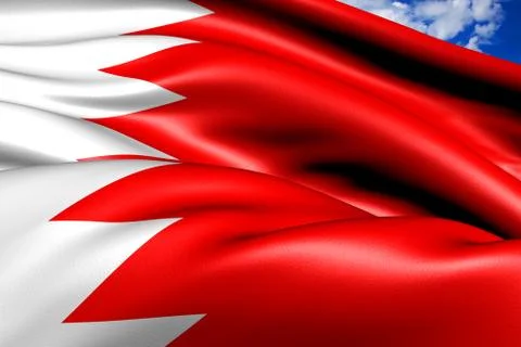 Flag of bahrain Stock Illustration