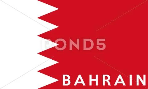 Flag of bahrain Stock Illustration